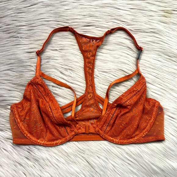 Victoria's Secret Other - Victoria’s Secret Very Sexy Unlined Demi Burnt Orange Front Hook Racerback Bra